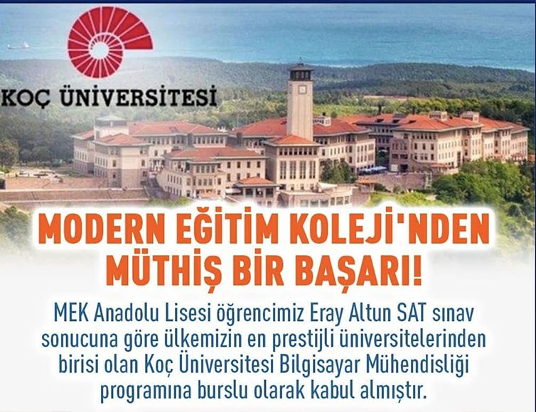 Modern Eğitim Koleji’nden müthiş bir başarı!