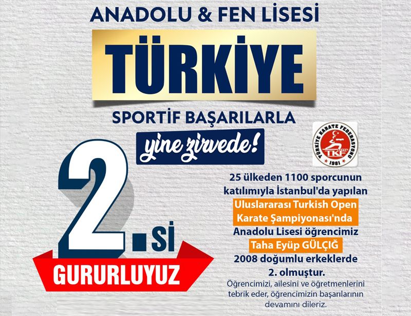 Sportif Başarımızla yine Zirve’deyiz…
